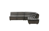 Gray Carter Leather Sectional - Hydeline USA