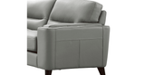 Silver Gray Elm Leather Sofa - Hydeline USA