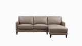 Taupe Ashby Leather Sectional - Hydeline USA