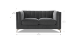 Grey Melissa Fabric Sofa Collection - Hydeline USA