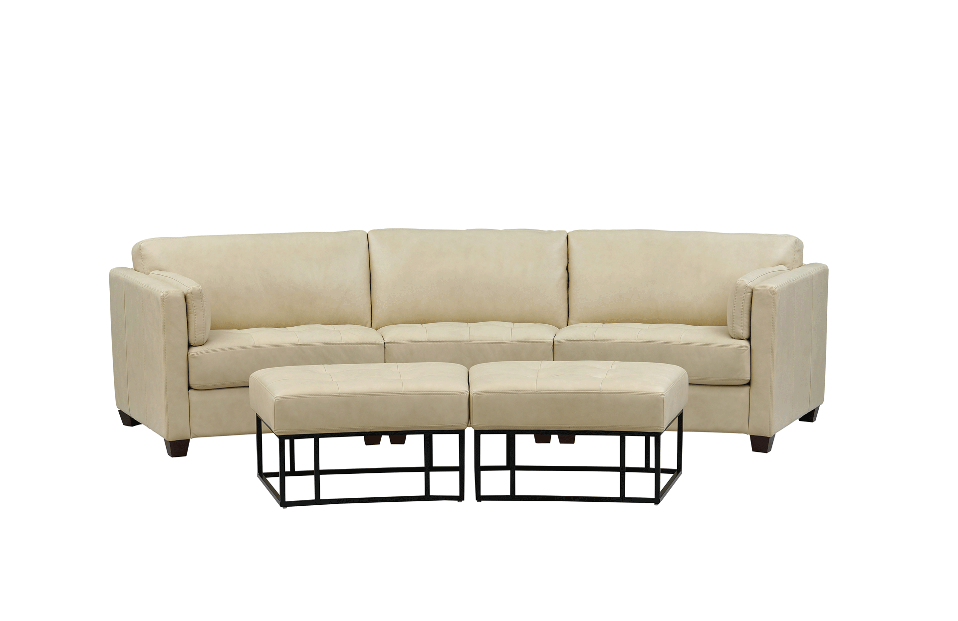 Yuna Curve Modular Leather Sofa Collection - Hydeline USA