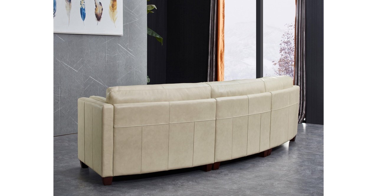 Yuna Curve Modular Leather Sofa Collection - Hydeline USA