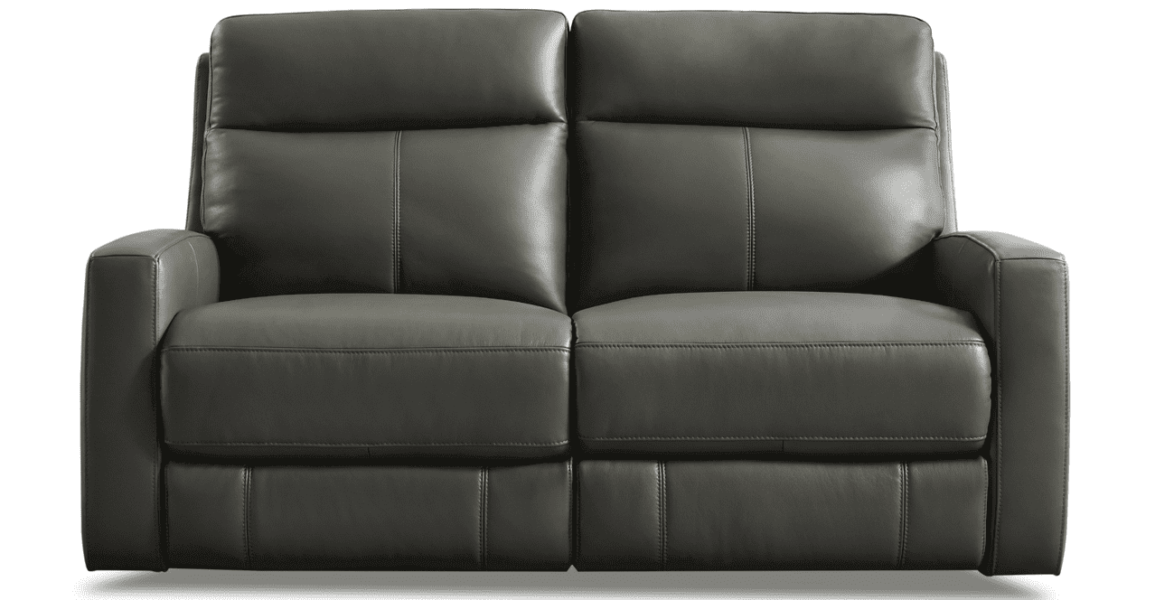 Steel Vienna Leather Power Sofas - Hydeline USA