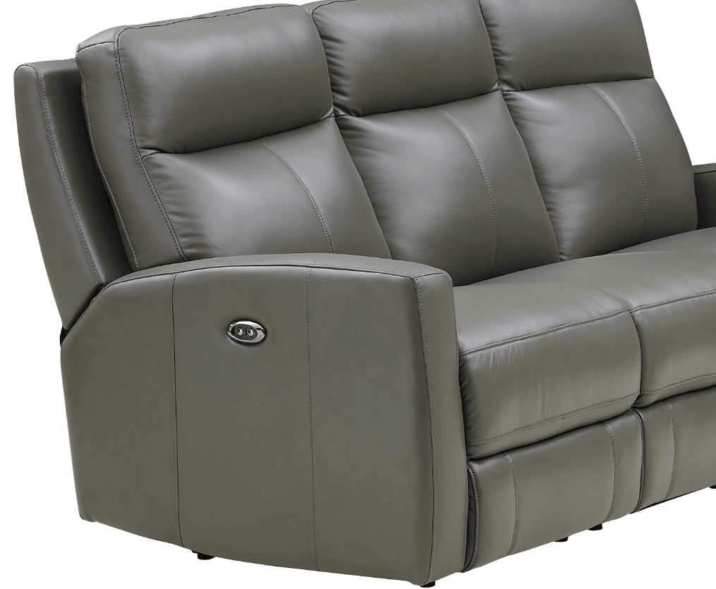 Steel Vienna Leather Power Sofas - Hydeline USA