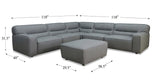 Nylah Leather Sectional Collection - Hydeline USA