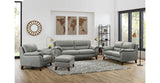 Lara Leather Sofa Collection, Silver Gray - Hydeline USA