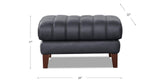 Midnight Gray Ennis Leather Sofas - Hydeline USA