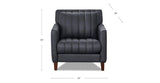 Midnight Gray Ennis Leather Sofas - Hydeline USA