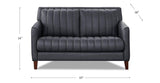 Midnight Gray Ennis Leather Sofas - Hydeline USA