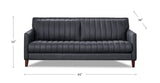 Midnight Gray Ennis Leather Sofas - Hydeline USA