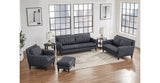 Midnight Gray Ennis Leather Sofas - Hydeline USA