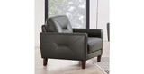 Mavis Leather Chair, Steel