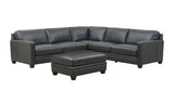 Naples Leather Sectional Collection, Charcoal - Hydeline USA