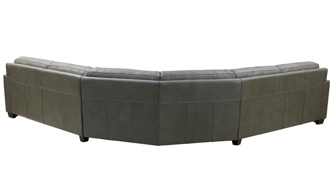 Alice Leather Sectional, Gray - Hydeline USA
