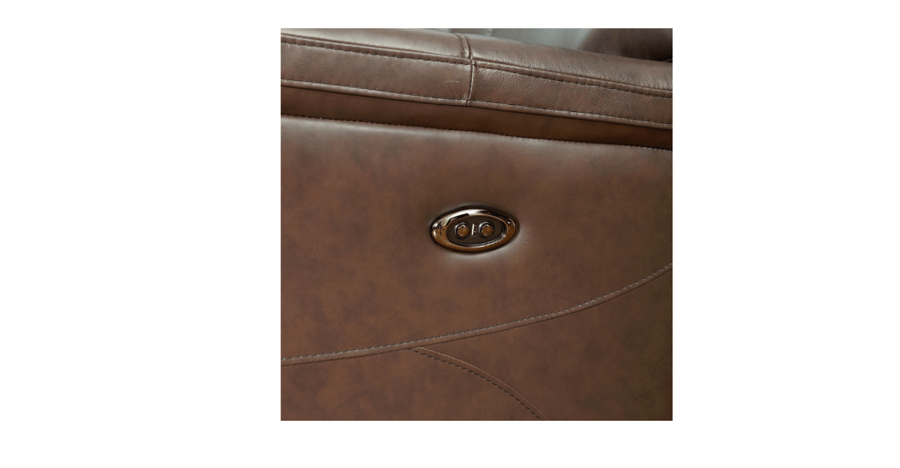 Alta Leather Power Sectional, Brown - Hydeline USA