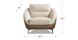 Makena Leather Sofa Collection, Vanilla White