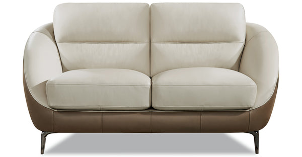 Makena Leather Sofa Collection, Vanilla White