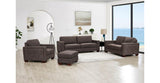 Chocolate Brown Reese Suede Leather Sofa Collection - Hydeline USA