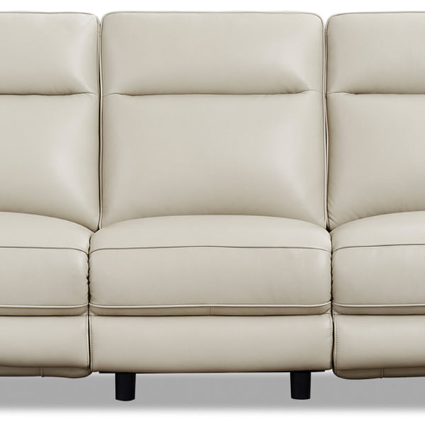 Crosslin cream leather power deals reclining sofa