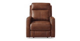 Vienna Power Leather Recliner, Pecan - Hydeline USA