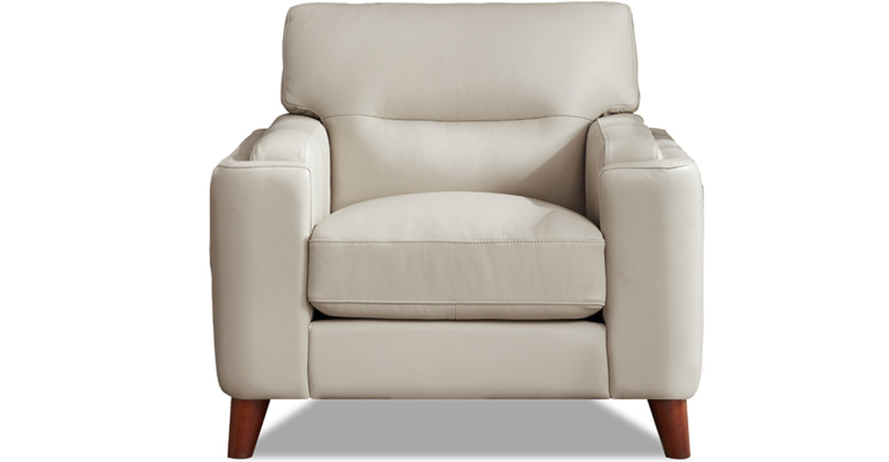 Elm Leather Chair Collection, Vanilla White