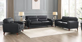 Elm Leather 2 Seater Sofa Collection, Charles Black