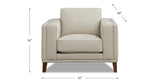 Lyon Leather Sofa Collection, Vanilla - Hydeline USA