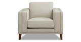 Lyon Leather Sofa Collection, Vanilla - Hydeline USA