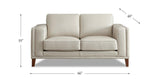 Lyon Leather Sofa Collection, Vanilla - Hydeline USA