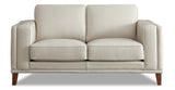 Lyon Leather Sofa Collection, Vanilla - Hydeline USA