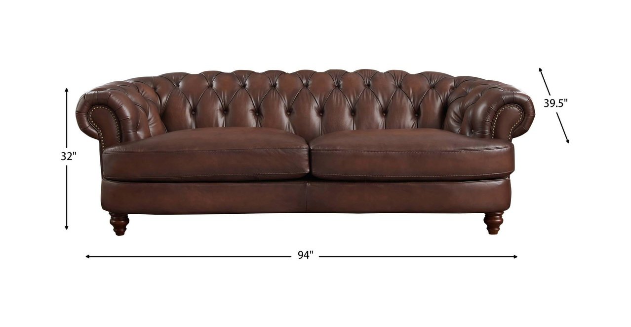 Newport Leather Sofa Collection - Hydeline USA