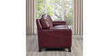 Lisbon Leather Chair, Burgundy - Hydeline USA