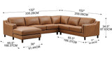 Bella Leather Sectional Collection - Hydeline USA