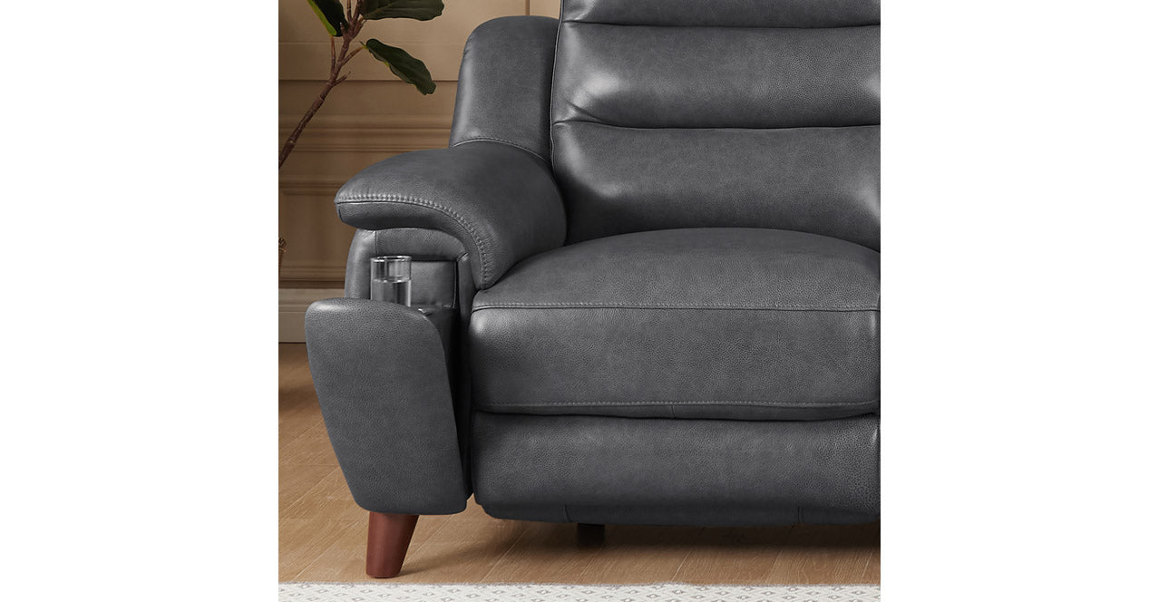 Hudson Power Headrest Zero Gravity Reclining Sofa Collection, Steel