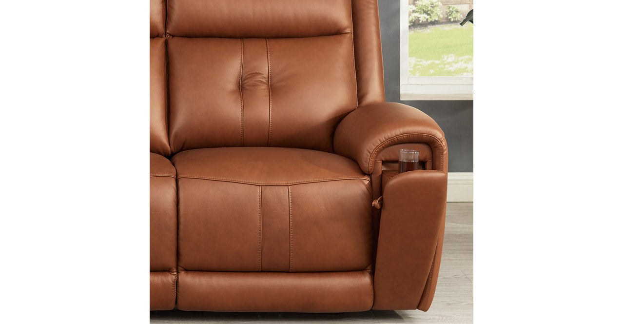 Emma Power Headrest Zero Gravity Reclining Sofa Collection, Nutmeg Brown