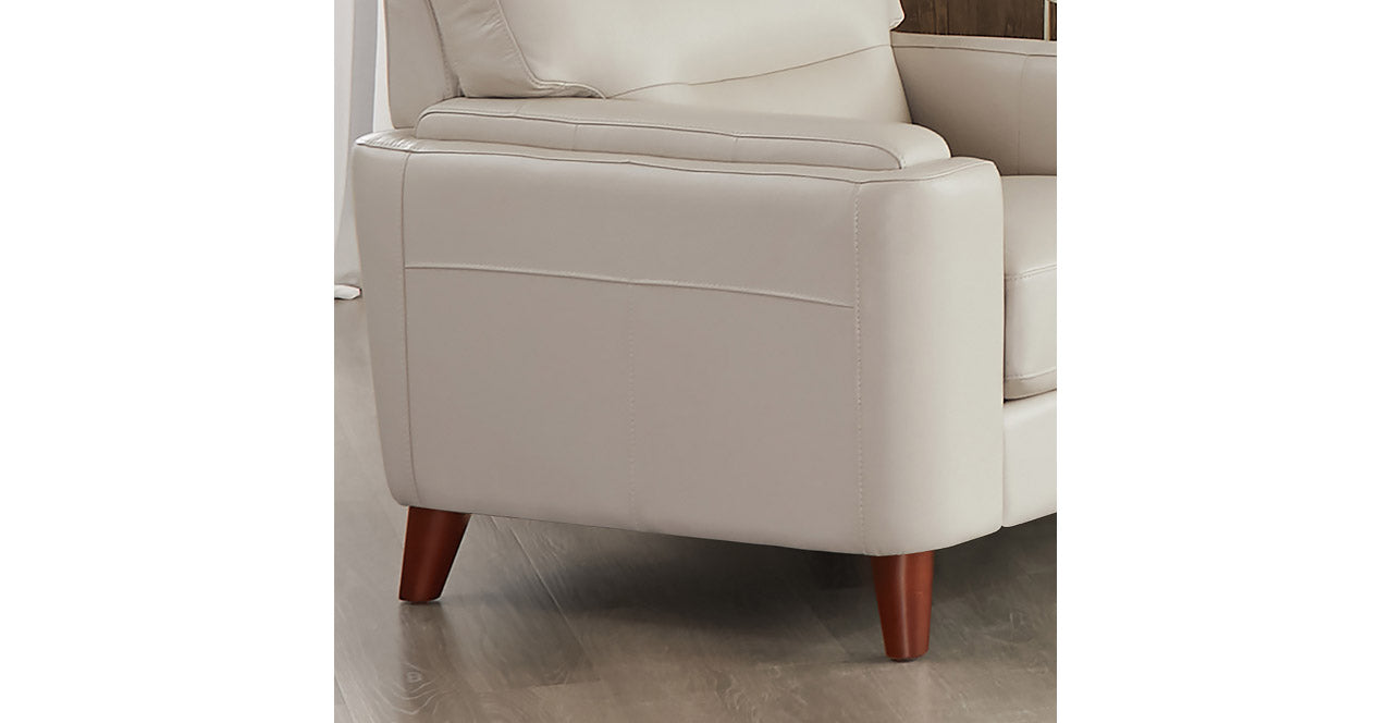 Elm Leather Chair Collection, Vanilla White