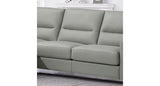 Elm Leather Sectional, Silver Gray - Hydeline USA