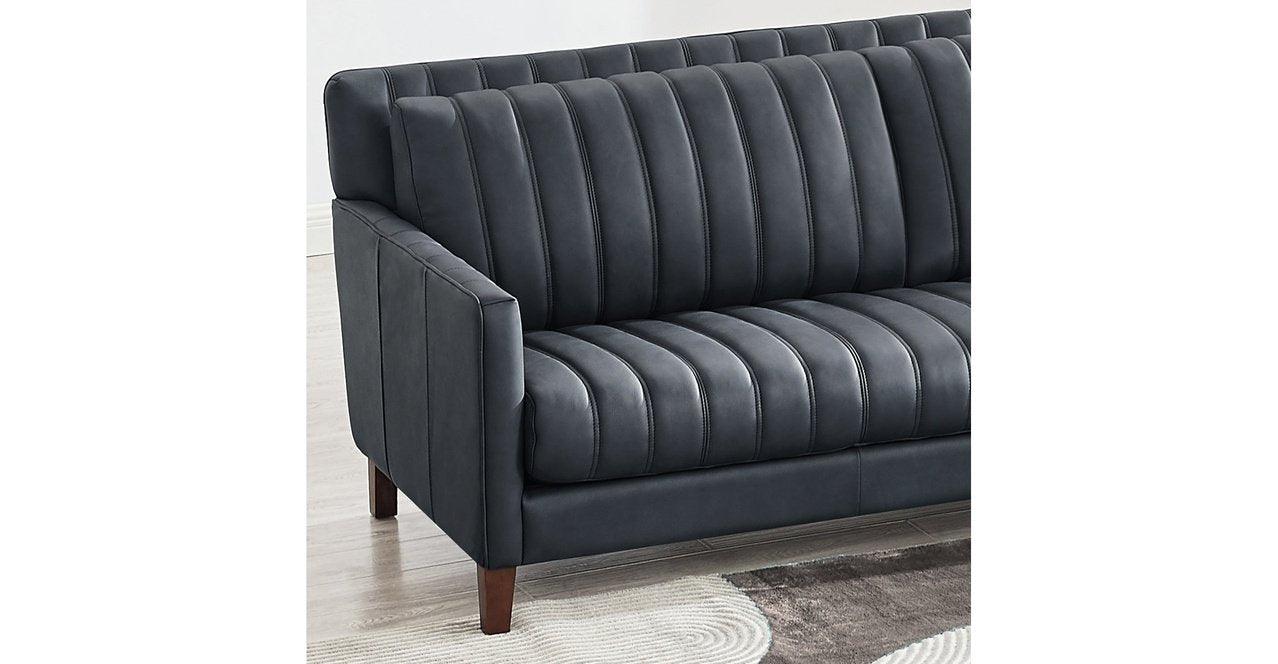 Midnight Gray Ennis Leather Sofas - Hydeline USA