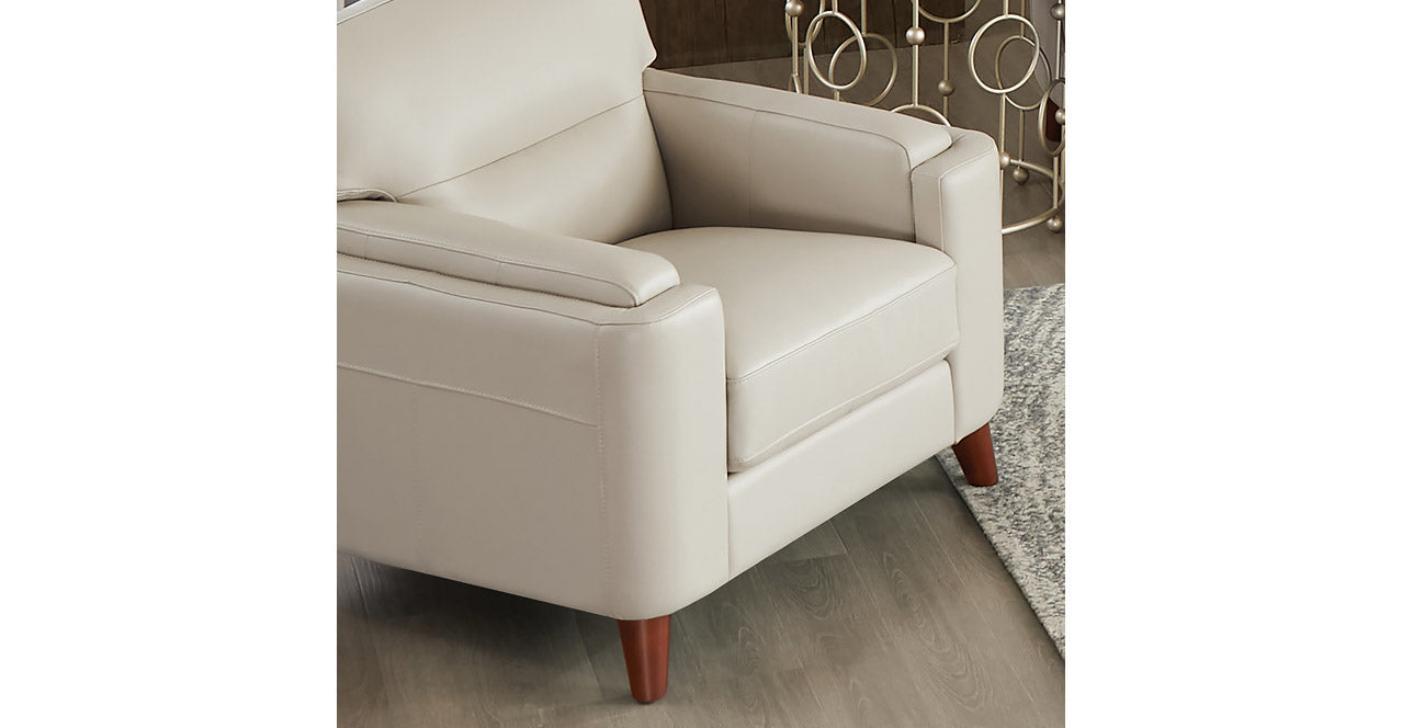 Elm Leather Chair Collection, Vanilla White