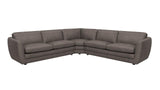 Crossroads Leather Sectional, Gray - Hydeline USA