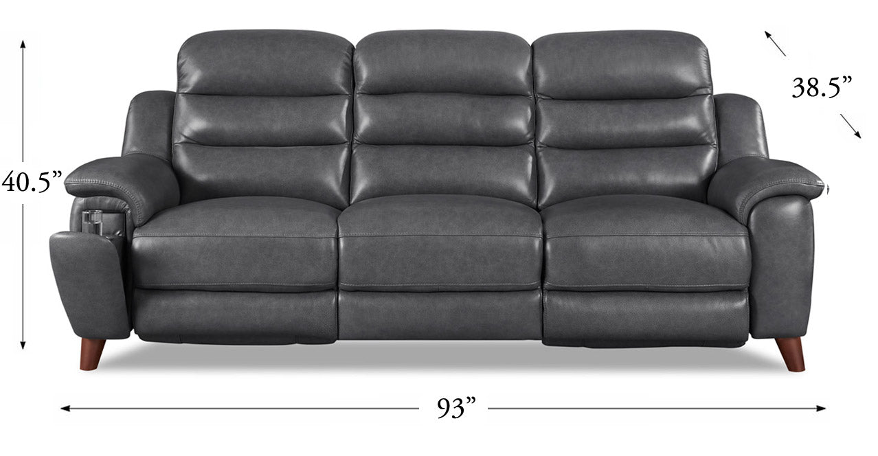 Dream Power Headrest Zero Gravity Reclining Sofa Collection, Steel Gray