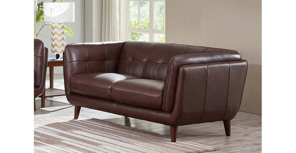 Solana Leather Sofa Collection, Brown - Hydeline USA