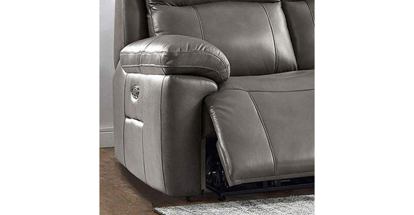 Riverside Power Headrest Reclining Leather Sofa Collection, Gray - Hydeline USA