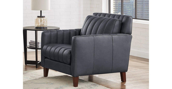 Midnight Gray Ennis Leather Sofas - Hydeline USA